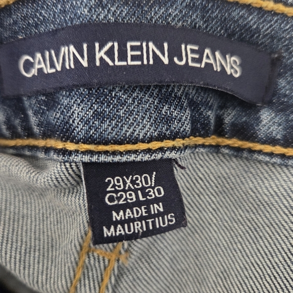 ⭐️Calvin Klein Mens Blue Skinny Jeans with Distressed Details Size 29 - Picture 6 of 6